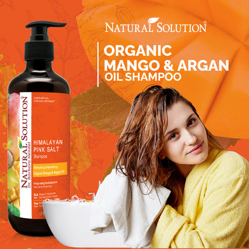 Hair Shampoo Mango and Argan Oil - 16.9 fl oz | NATURAL SOLUTION